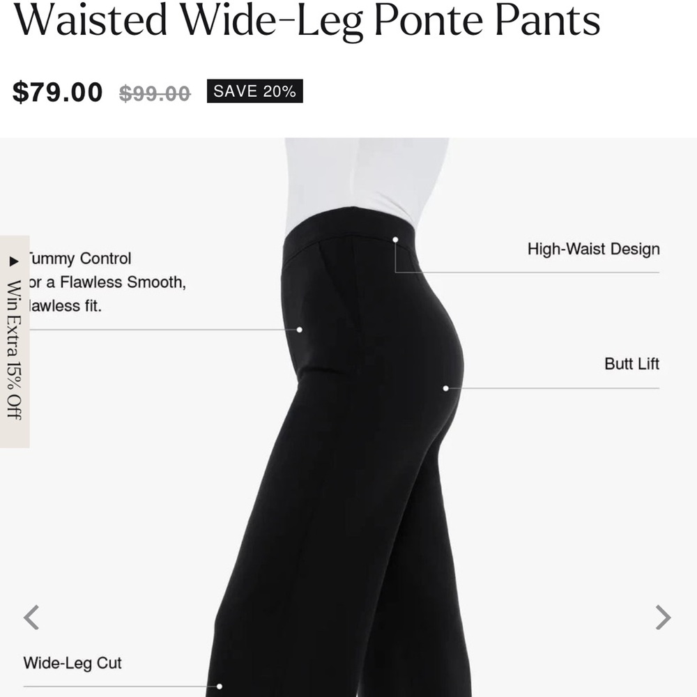 High-Waist Black Wide-Leg Ponte Pants